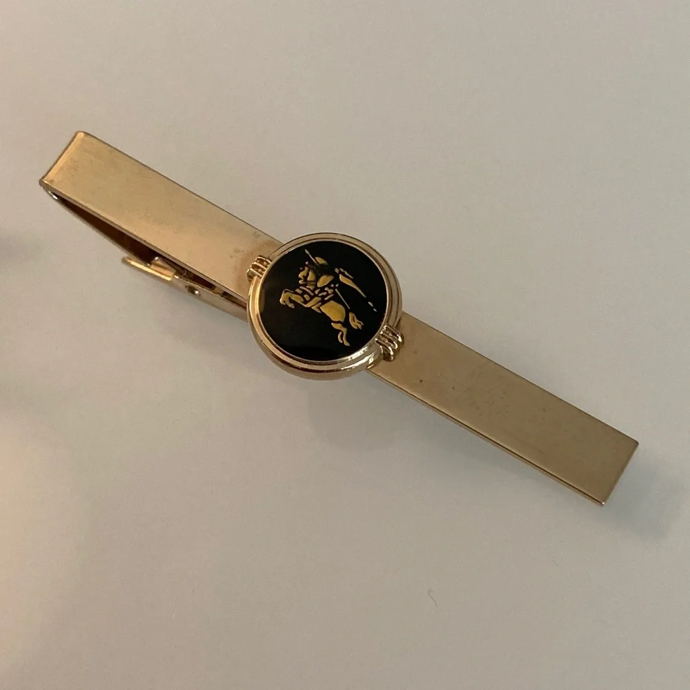 Vintage Burberry Cuff Links + Tie Clip Set - Picture 3 of 7